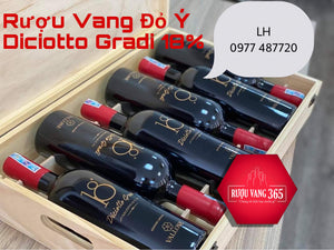 RƯỢU VANG ĐỎ Ý DICIOTTO GRADI 18 ĐỘ